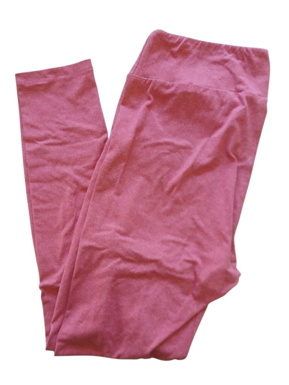 LuLaRoe Buttery Soft Leggings Pink Womens Size Tall & Curvy #018